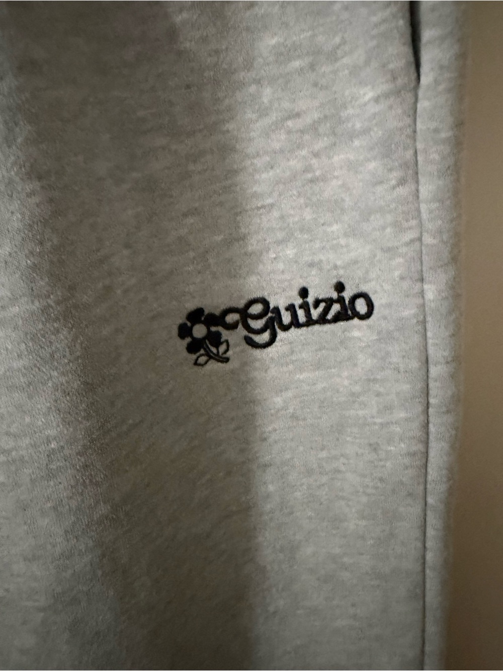 Danielle Guizio Gray Track Joggers with Black Logo